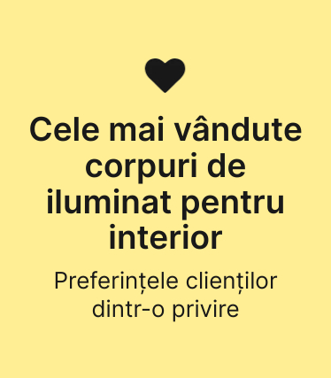 Cele mai vândute corpuri de iluminat pentru interior